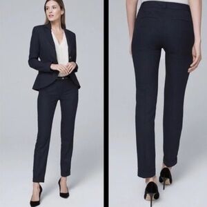 White House Black Market Navy and Black Houndstooth Pants - Size 00